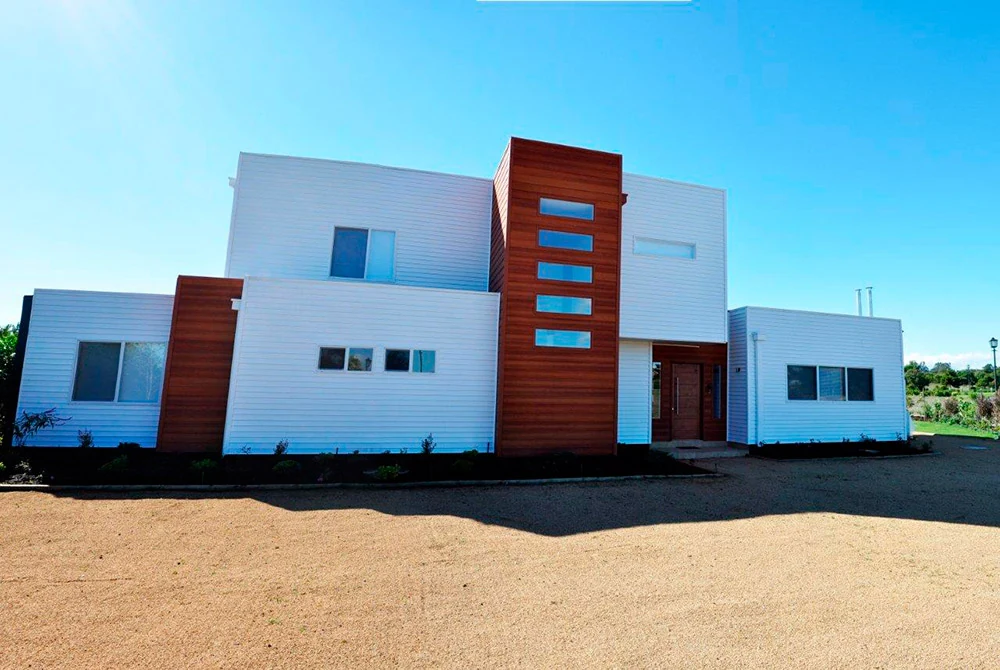 Casa mediterránea (terminación americana) estructura madera