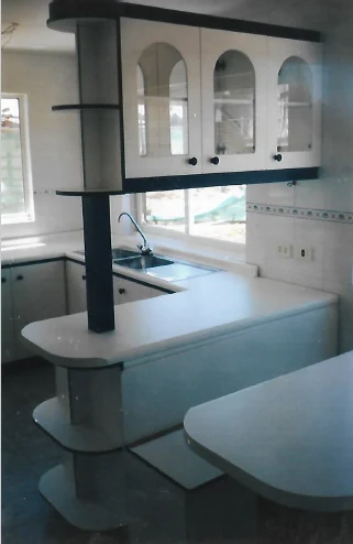 Muebles de cocina bordes redondeados